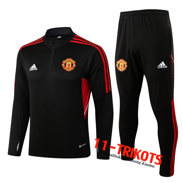 Manchester United Trainingsanzug Schwarz/Rot 2022/2023