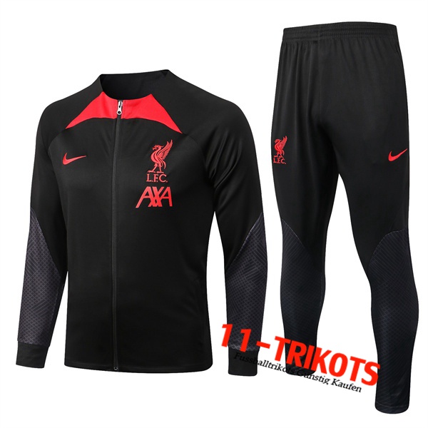 FC Liverpool Trainingsanzug (Jacke) Schwarz/Rot 2022/2023