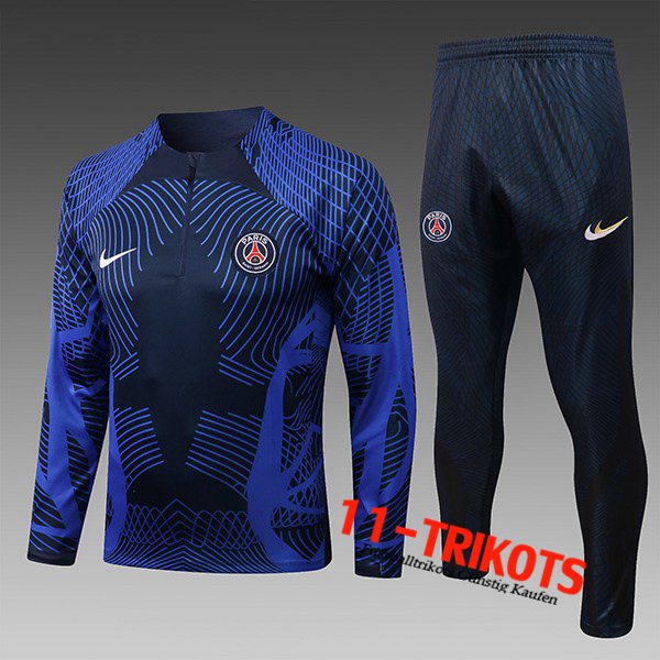 PSG Trainingsanzug Kinder Pattern Navy blau 2022/2023