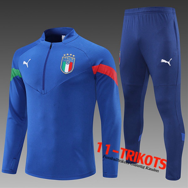 Italien Trainingsanzug Kinder Blau 2022/2023