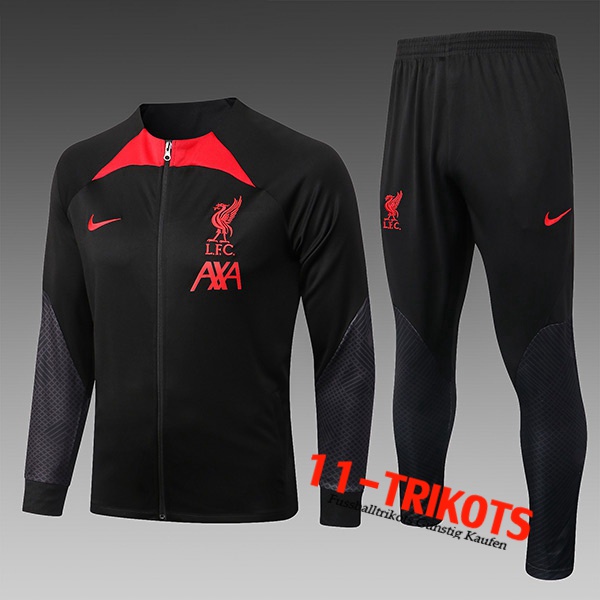 FC Liverpool Trainingsanzug (Jacke) Kinder Schwarz 2022/2023