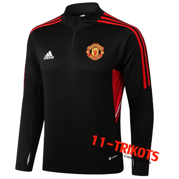 Manchester United Training Sweatshirt Schwarz/Rot 2022/2023
