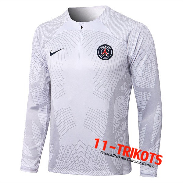 PSG Training Sweatshirt Pattern Weiß 2022/2023