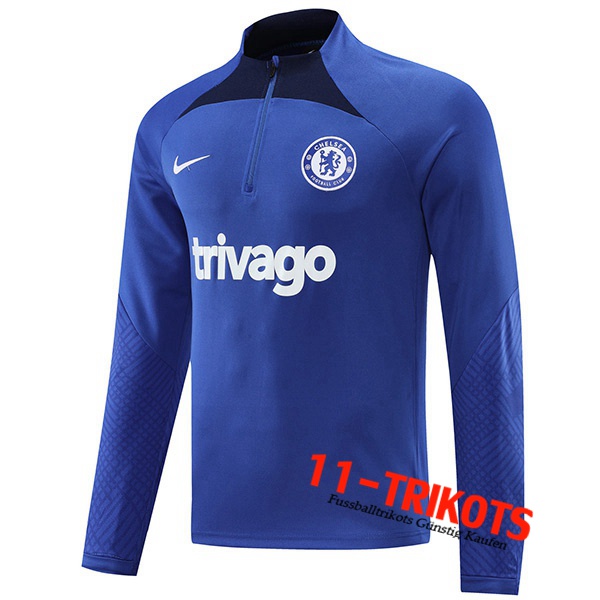 FC Chelsea Training Sweatshirt Blau/Schwarz 2022/2023