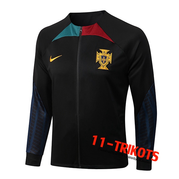 Portugal Trainingsjacke Schwarz 2022/2023