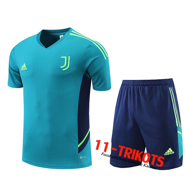 Juventus Trainingstrikot + Shorts Grün 2022/2023