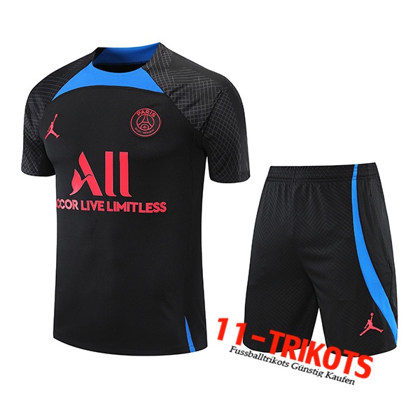 Jondan PSG Trainingstrikot + Shorts Schwarz 2022/2023