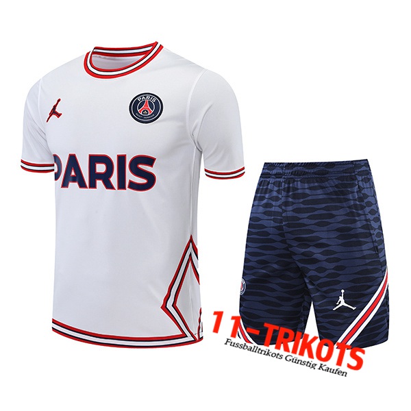 Jondan PSG Trainingstrikot + Shorts Weiß 2022/2023