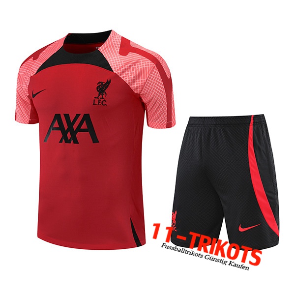 FC Liverpool Trainingstrikot + Shorts Rot/Schwarz 2022/2023