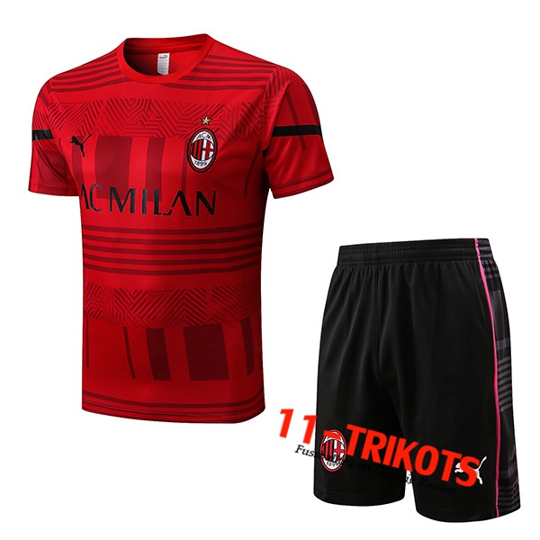 AC Milan Trainingstrikot + Shorts Rot 2022/2023