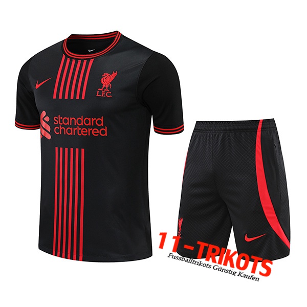 FC Liverpool Trainingstrikot + Shorts Rot/Schwarz 2022/2023