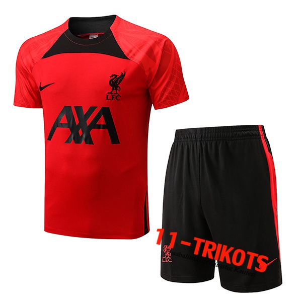 FC Liverpool Trainingstrikot + Shorts Schwarz/Rot 2022/2023