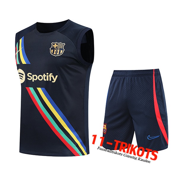 FC Barcelona Trainings-Tanktop + Shorts Schwarz 2022/2023
