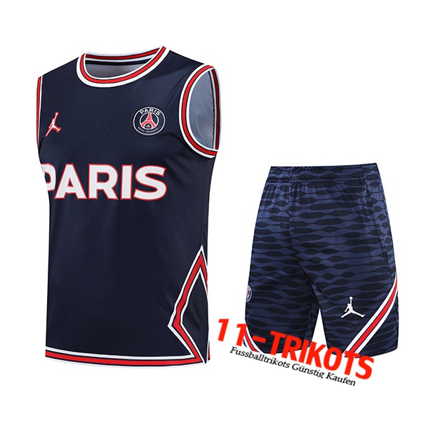 Jondan PSG Trainings-Tanktop + Shorts Navy blau 2022/2023