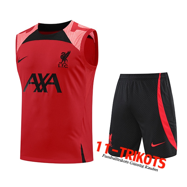 FC Liverpool Trainings-Tanktop + Shorts Rot/Schwarz 2022/2023