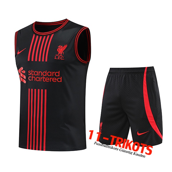 FC Liverpool Trainings-Tanktop + Shorts Schwarz 2022/2023