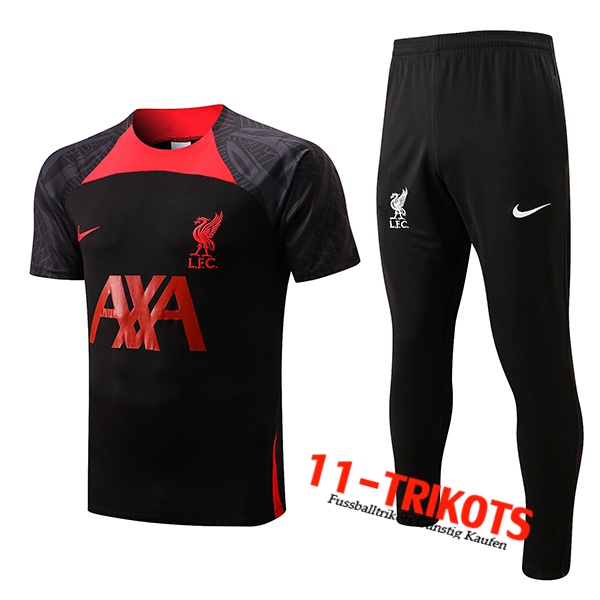 FC Liverpool Trainingstrikot + Hose Rot/Schwarz 2022/2023