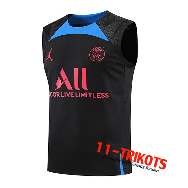 Jondan PSG Trainings-Tanktop Schwarz/Blau 2022/2023