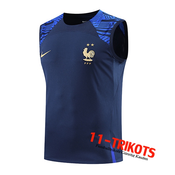 Frankreich Trainings-Tanktop Navy blau 2022/2023