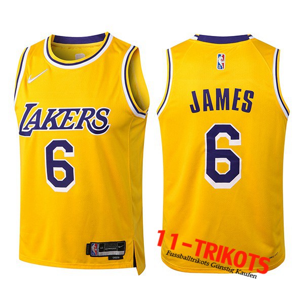 Los Angeles Lakers NBA Trikots (JAMES #6) Gelb