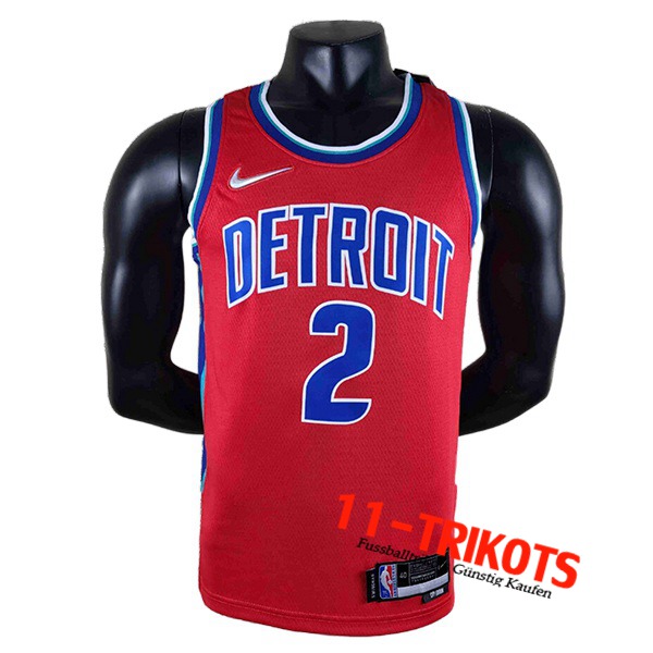 Detroit Pistons NBA Trikots (CUNNINGHAM #2) Rot