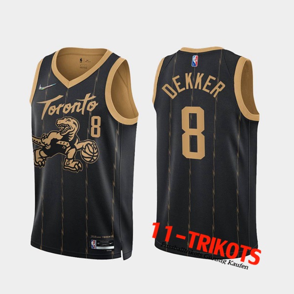 Toronto Raptors NBA Trikots (DEKKER #8) Schwarz