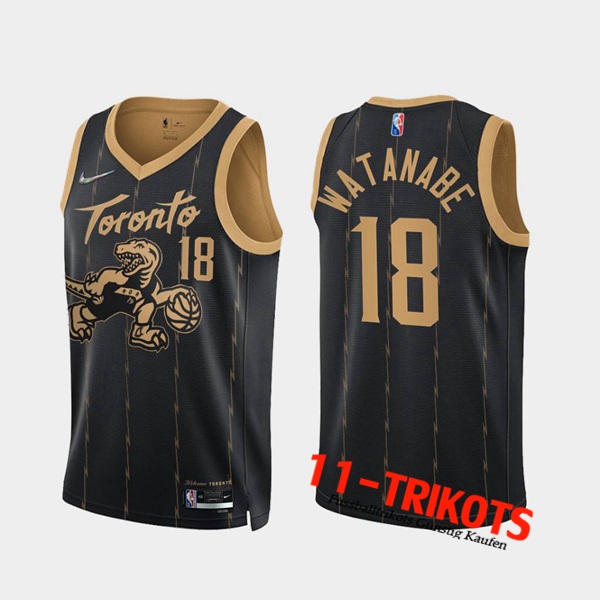 Toronto Raptors NBA Trikots (WATANABE #18) Schwarz