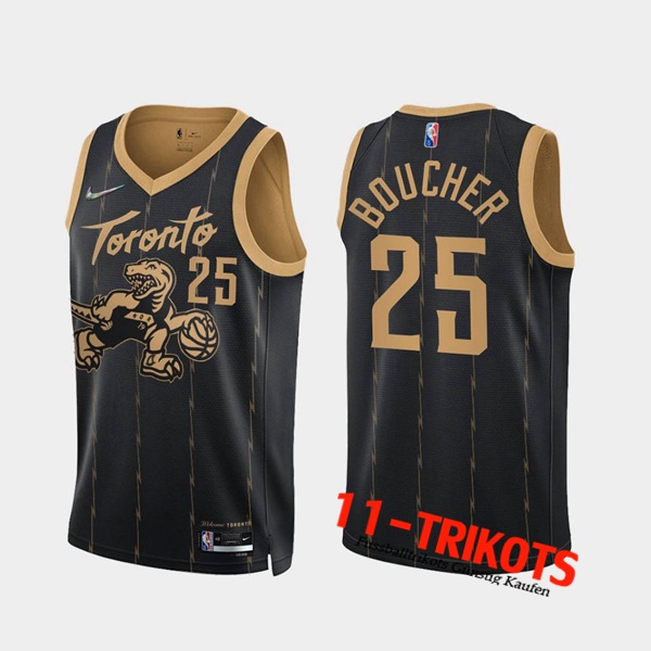 Toronto Raptors NBA Trikots (BOUCHER #25) Schwarz