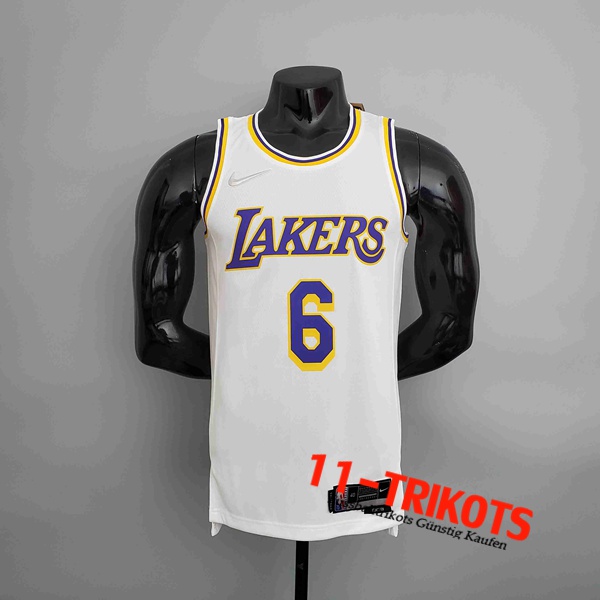 Los Angeles Lakers NBA Trikots (JAMES #6) Weiß