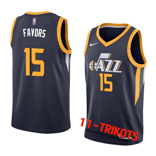 Utah Jazz NBA Trikots (FAVORS #15) Schwarz
