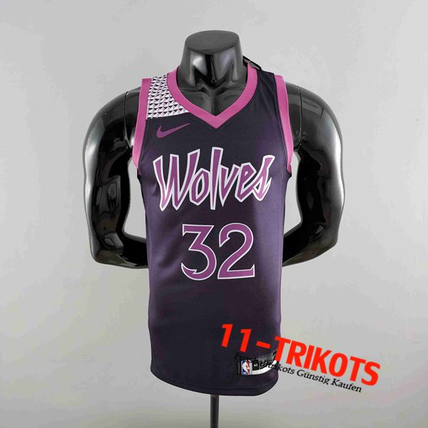 Minnesota Timberwolves NBA Trikots (TOWNS #32) Schwarz/lila