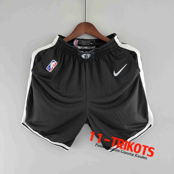 Brooklyn Nets Shorts NBA Schwarz 75th Anniversary