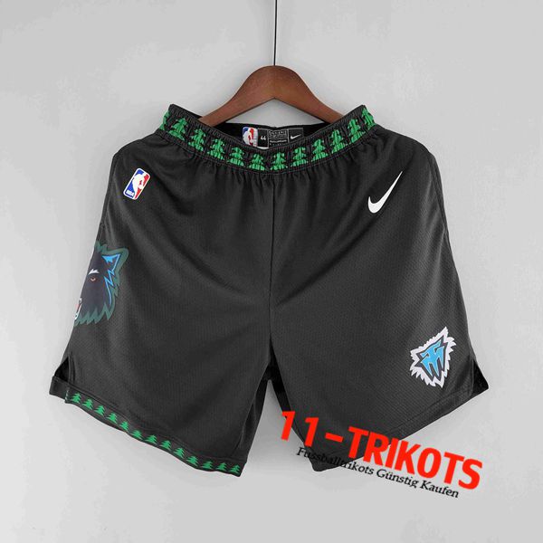 Minnesota Timberwolves Shorts NBA Retro Schwarz