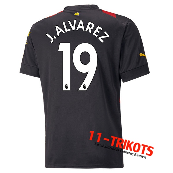 Manchester City (J.ALVAREZ #19) 2022/23 Auswärtstrikot