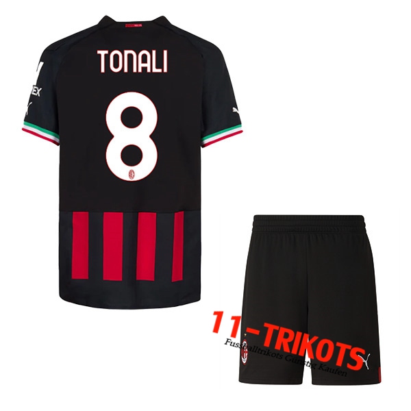 AC Milan (TONALI #8) Kinder Heimtrikot 2022/23