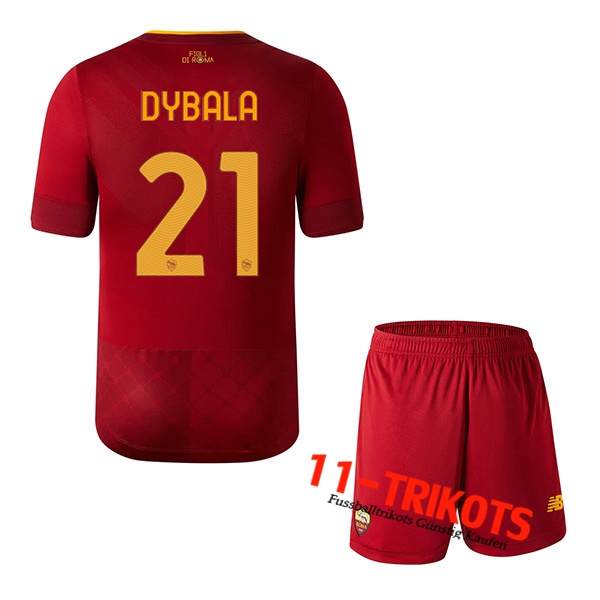 AS Rom (DYBALA #21) Kinder Heimtrikot 2022/23