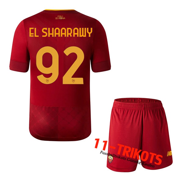 AS Rom (EL SHAARAWY #92) Kinder Heimtrikot 2022/23