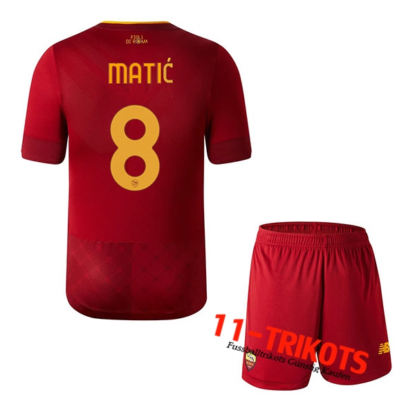 AS Rom (MATIĆ #8) Kinder Heimtrikot 2022/23