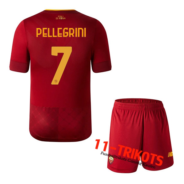 AS Rom (PELLEGRINI #7) Kinder Heimtrikot 2022/23