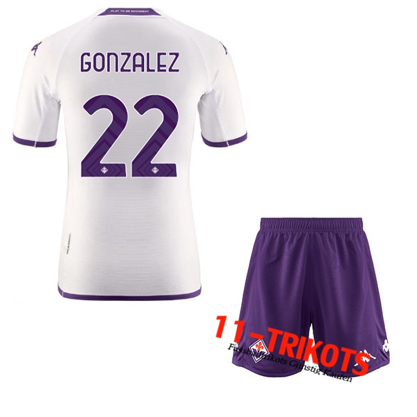 ACF Fiorentina (GONZALEZ #22) Kinder Auswärtstrikot 2022/23