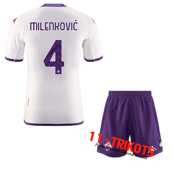 ACF Fiorentina (MILENKOVIĆ #4) Kinder Auswärtstrikot 2022/23