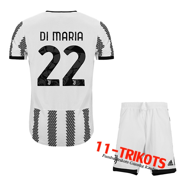 Juventus (DI MARIA #22) Kinder Heimtrikot 2022/23