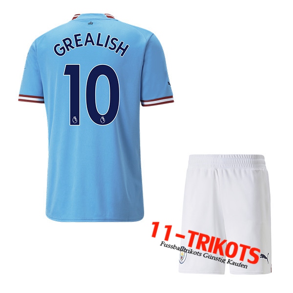 Manchester City (GREALISH #10) Kinder Heimtrikot 2022/23