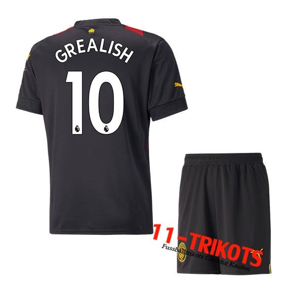 Manchester City (GREALISH #10) Kinder Auswärtstrikot 2022/23