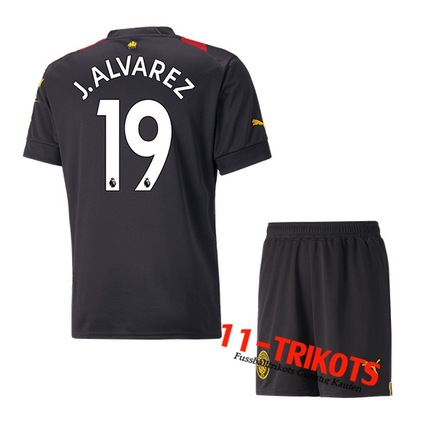 Manchester City (J.ALVAREZ #19) Kinder Auswärtstrikot 2022/23