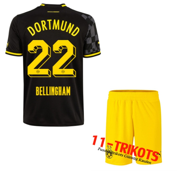 Dortmund BVB (BELLINGHAM #22) Kinder Auswärtstrikot 2022/23