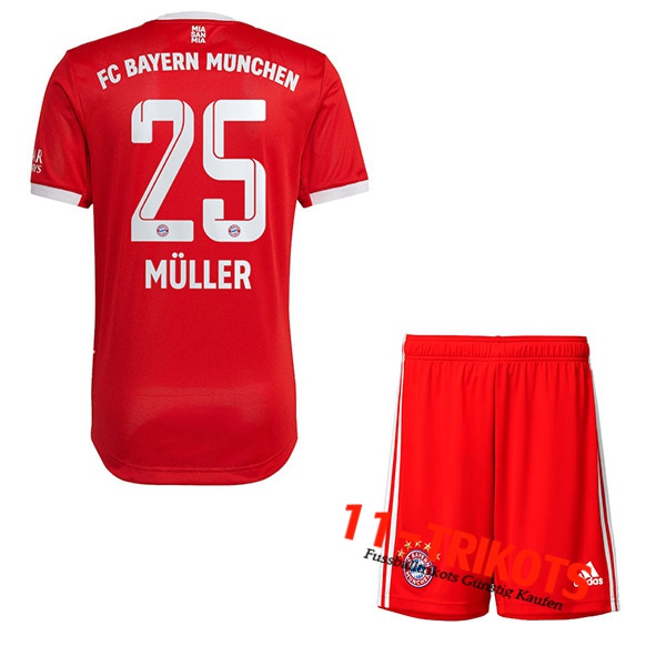 Bayern München (MÜLLER #25) Kinder Heimtrikot 2022/23