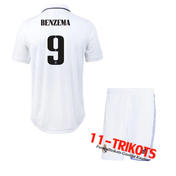 Real Madrid (BENZEMA #9) Kinder Heimtrikot 2022/23