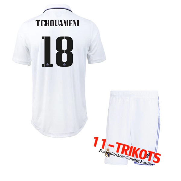 Real Madrid (TCHOUAMENI #18) Kinder Heimtrikot 2022/23