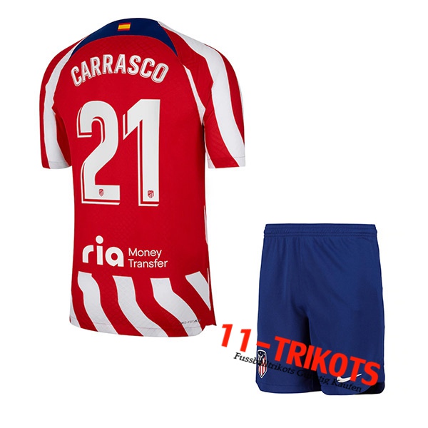 Atletico Madrid (CARRASCO #21) Kinder Heimtrikot 2022/23